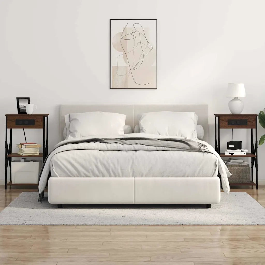 Armadio da Notte 2 pcs Rovere Marrone 41 x 31 x 76 cm 859534