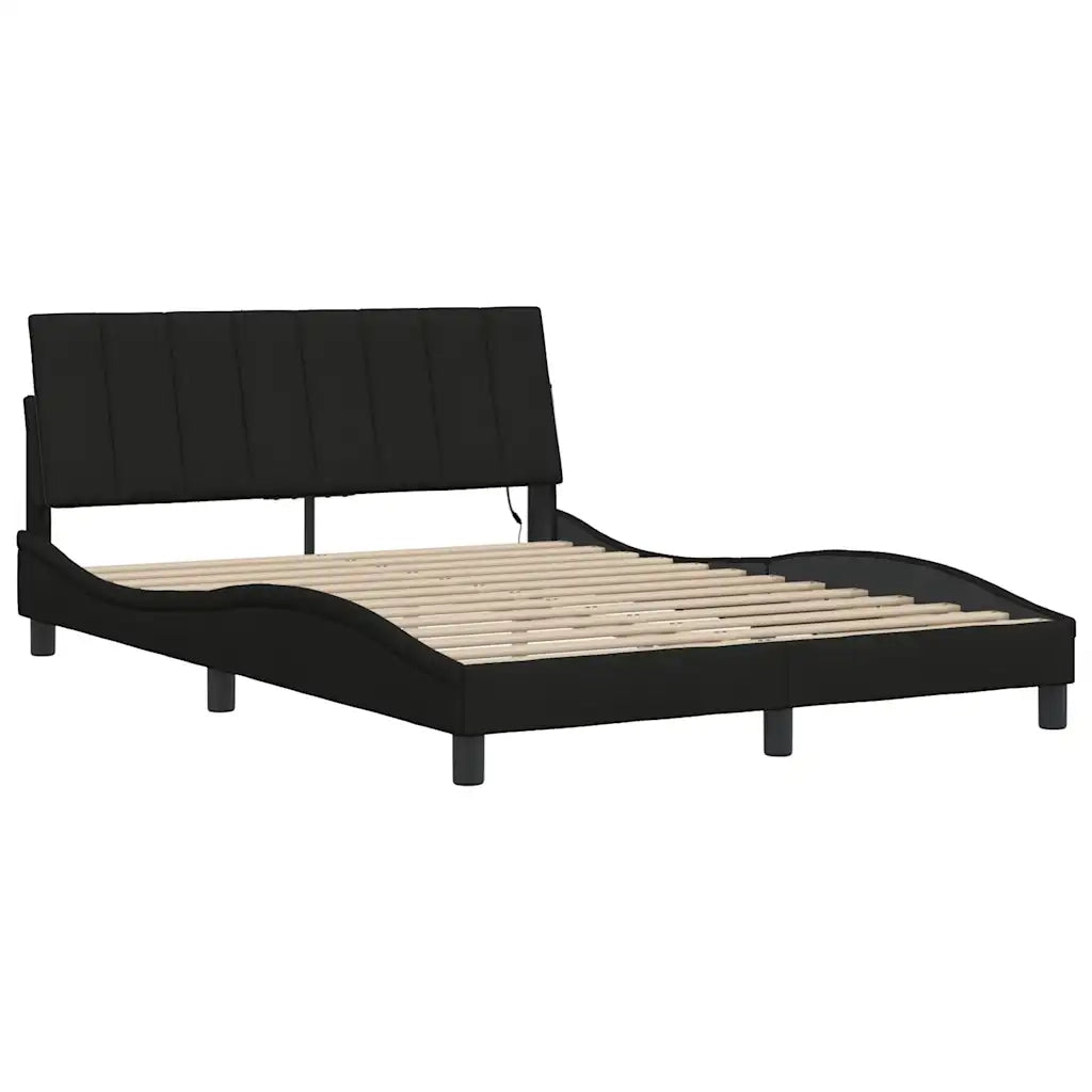 Giroletto senza Materasso Hanko Nero 120x200 cm Tessuto