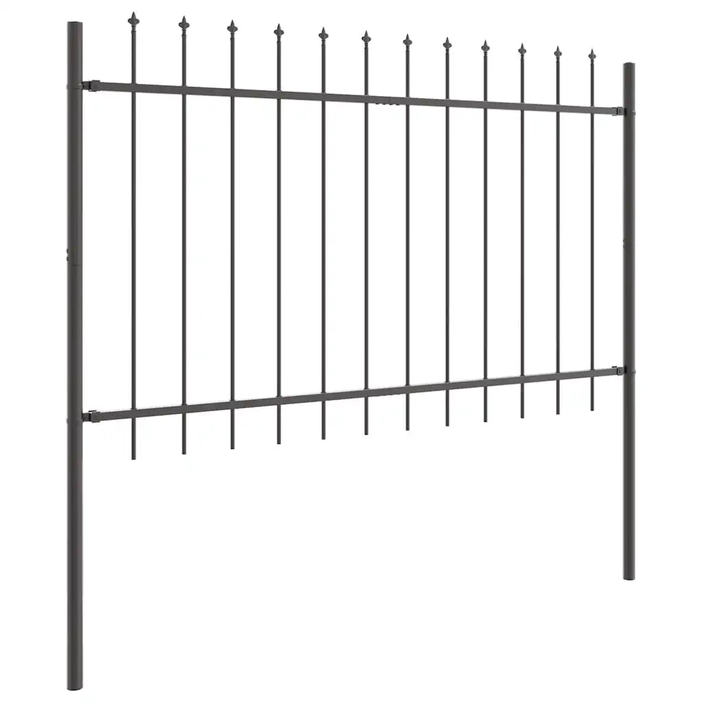 Recinzione per Giardino 6 pcs Grigio 10,2 x 1,2 m 3334111