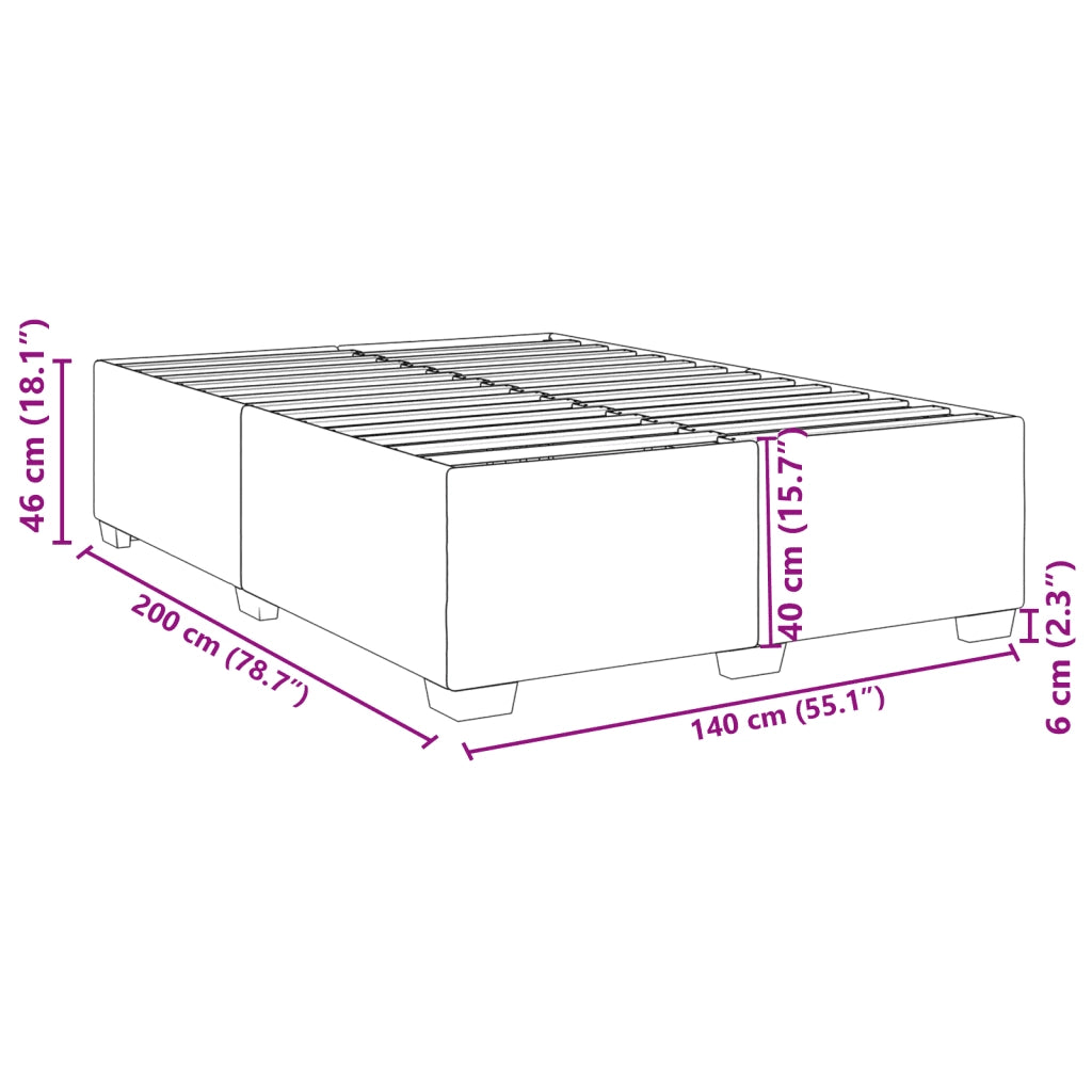 Giroletto-Struttura Letto Nero 140x200 cm in Similpelle 656307