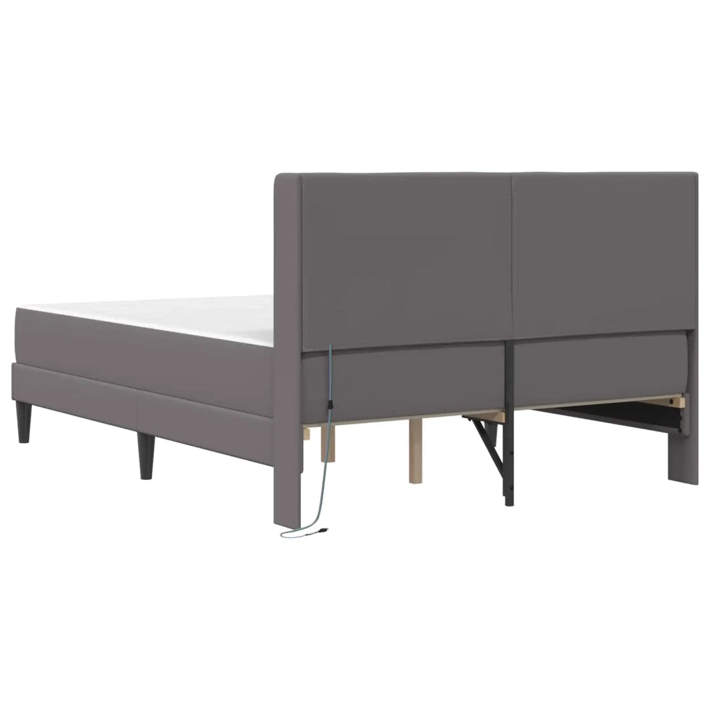 Struttura letto con materasso Grigio 120 x 190 cm Similpelle 3414903