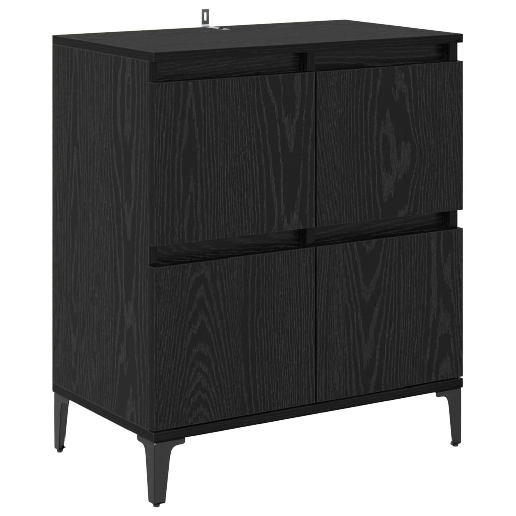 Credenza | Madia | Buffet da pranzo | Armadio da pranzo Rovere Nero 60 x 35 x 70 cm