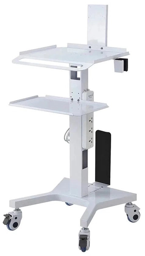 Carrello Medico Mobilità con Supporto Laptop e Braccio Computer Portatile - Carrello Ospedaliero per Clinica Laboratorio - Pneumatici Silenziosi - Costruzione Metallica