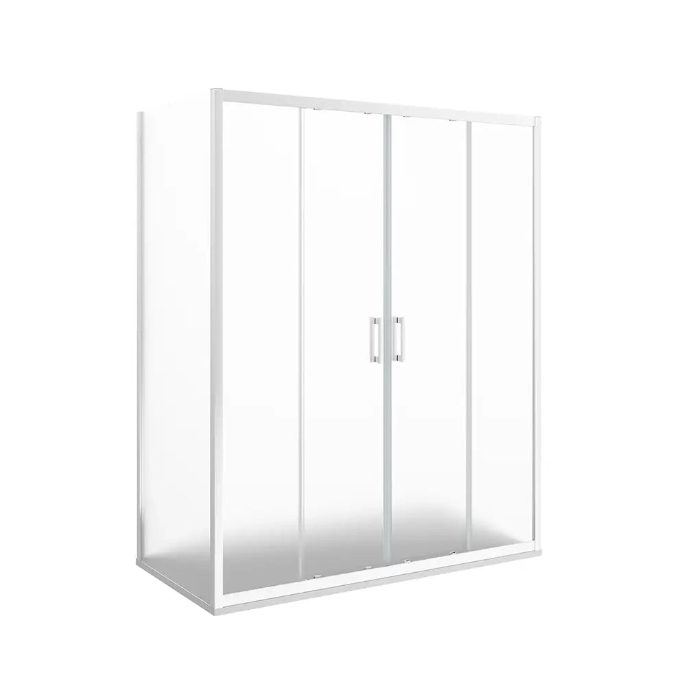 Box doccia angolare 70x150 cm profili cromati vetro 6mm opaco  apertura 2 ante scorrevoli | Favignana
