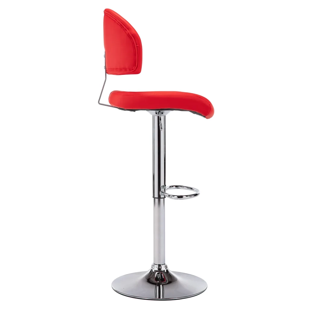 Sgabello da Bar Rosso in Similpelle 249650