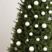 Set Palline di Natale 111 pz-Decorazioni natalizie Bianco in Polistirene