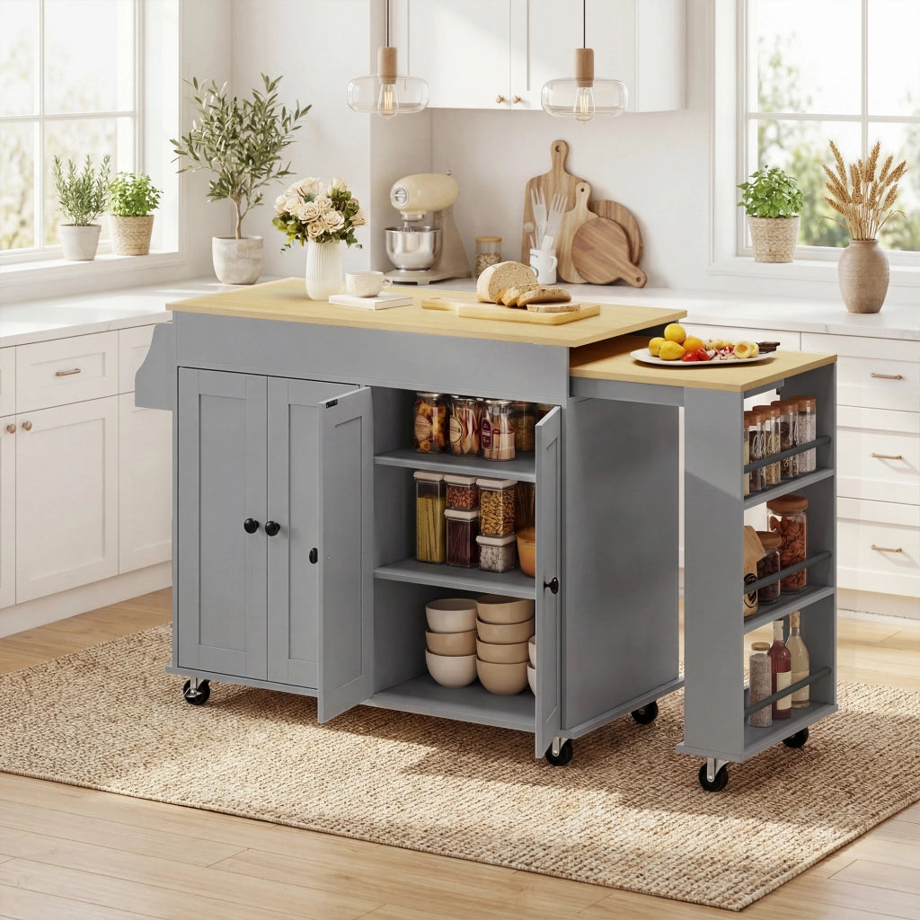 Isola Cucina con Ruote ¨C Zephmum ¨C Grigio