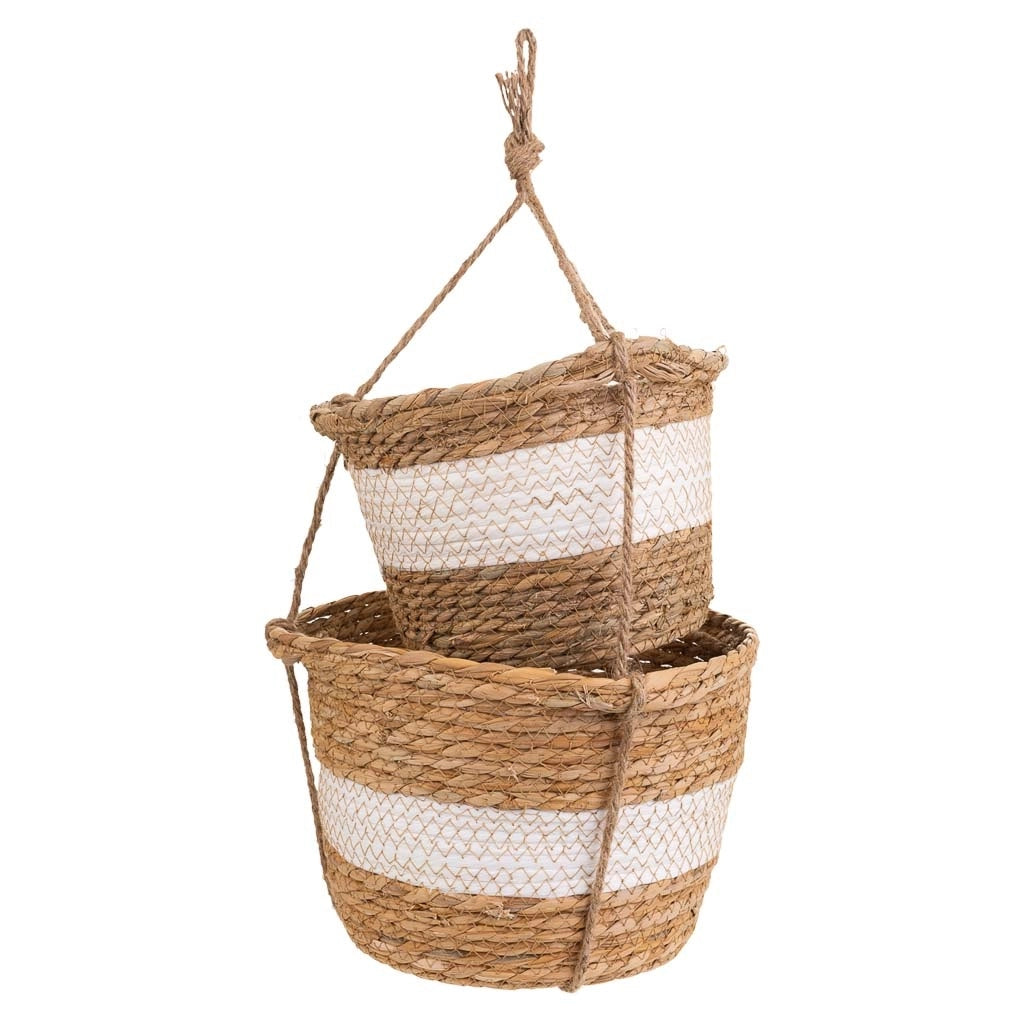 2 cestini sospesi marroni