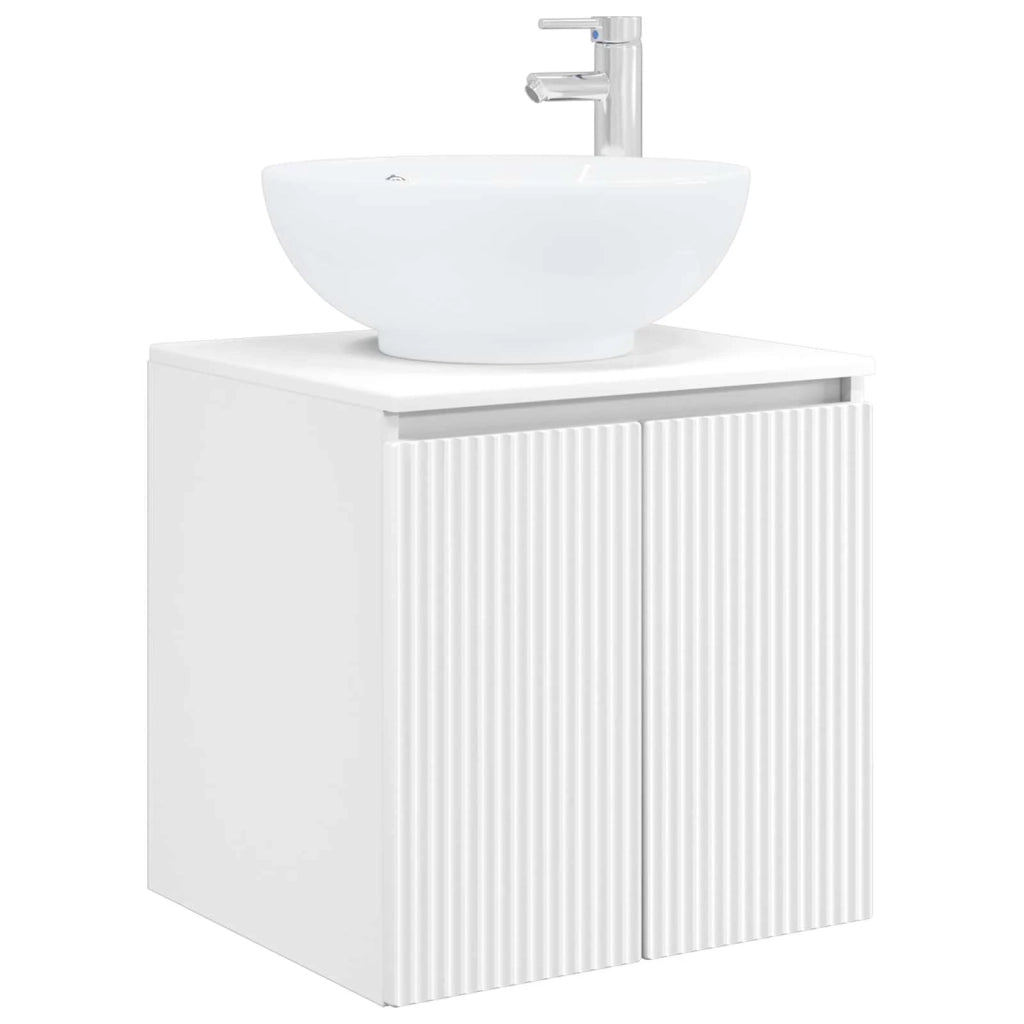 Set di Armadi da Bagno 4 pz Bianco Legno ingegnerizzato 3406495