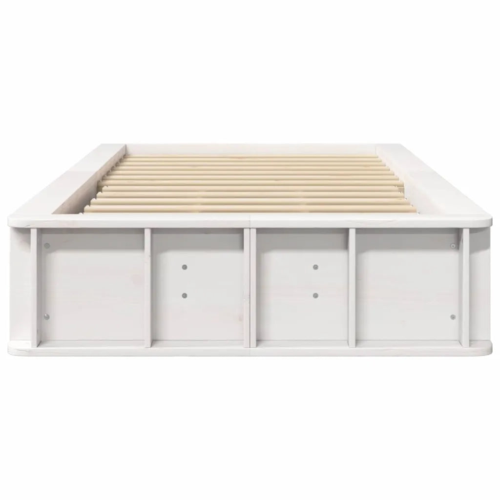 Struttura del letto-Giroletto-Rete del Letto Bianco 75 x 190 cm Pino massello 812944