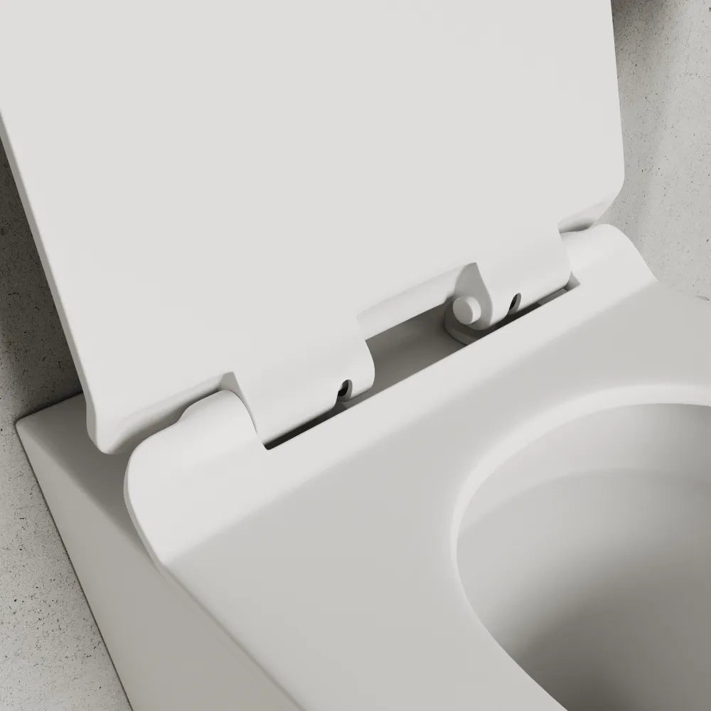 Sanitari sospesi in ceramica bianco opaco vaso tornado silent flush sedile soft-close e bidet | Sydney