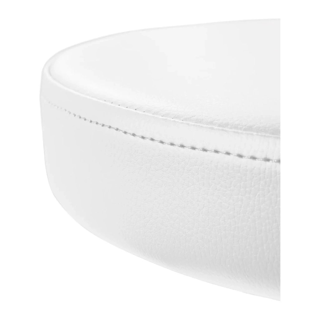 Sgabello girevole con schienale bianco 14_0003742