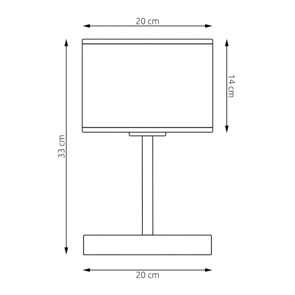 Lampada da tavolo LUX nera cilindrica 1xE27 Emibig