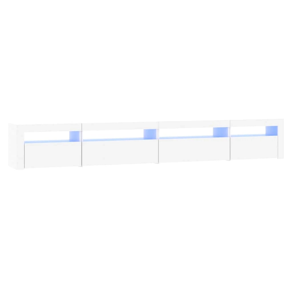 Mobile TV multimediale scaffale TV credenza mobile TV sala da pranzo soggiorno camera da letto con luci LED 270 x 35 x 40 cm bianco 02_0026578