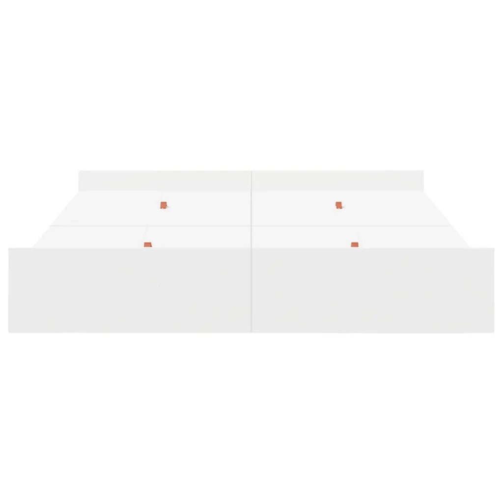 Struttura letto con contenitore-Giroletto con contenitore Bianco 140 x 200 cm