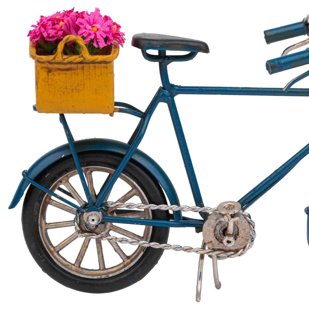Bicicletta in metallo blu 16x7x10h