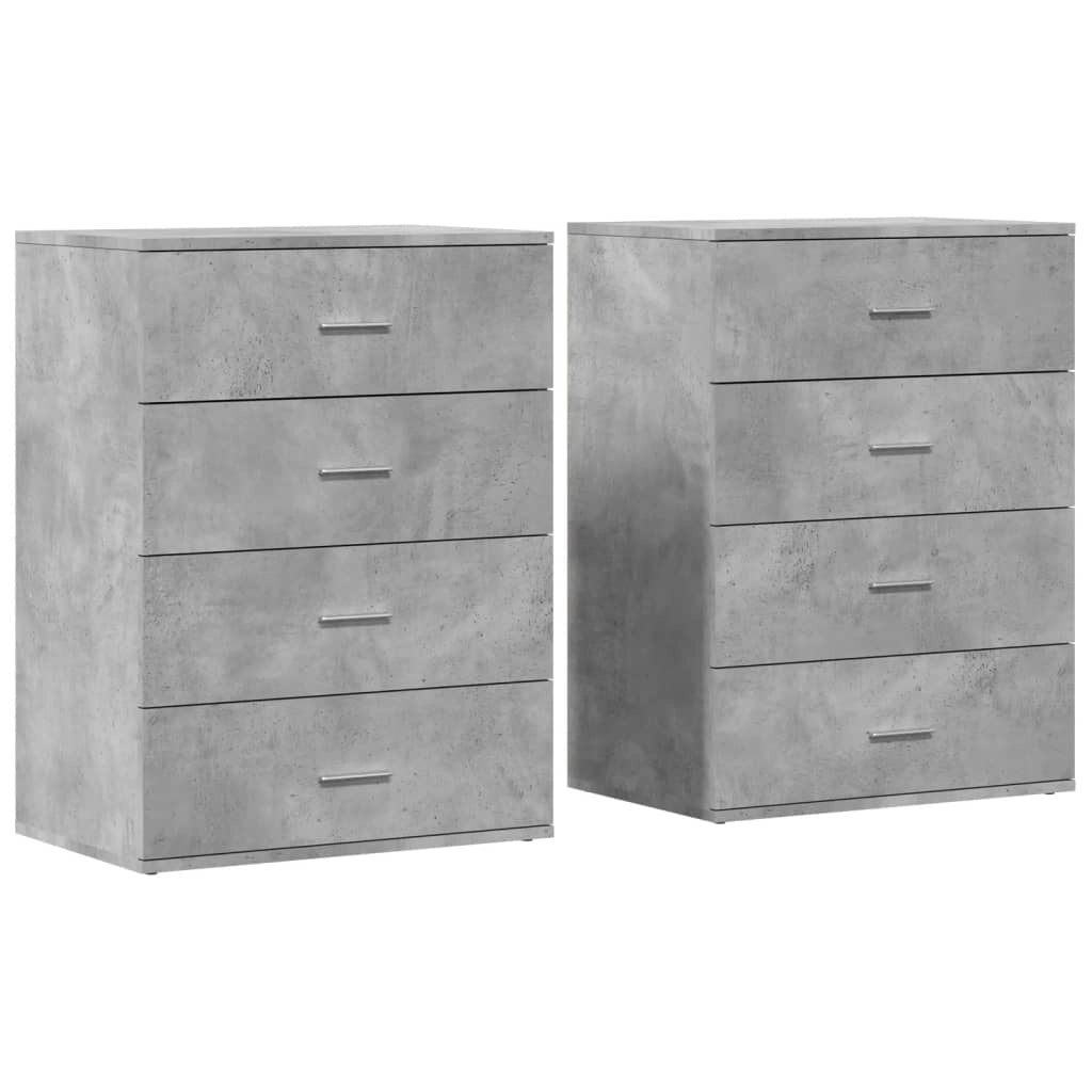 Buffet credenza cassettiera armadio mobile contenitore organizer per cucina soggiorno salotti set da 2 60 x 39 x 80 cm legno ingegnerizzato grigio 02_0036867