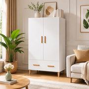 Highboard White 70x31x115 Cm Wood-based Material