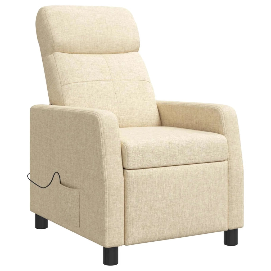 Poltrona Massaggiante Crema Tessuto 42035064