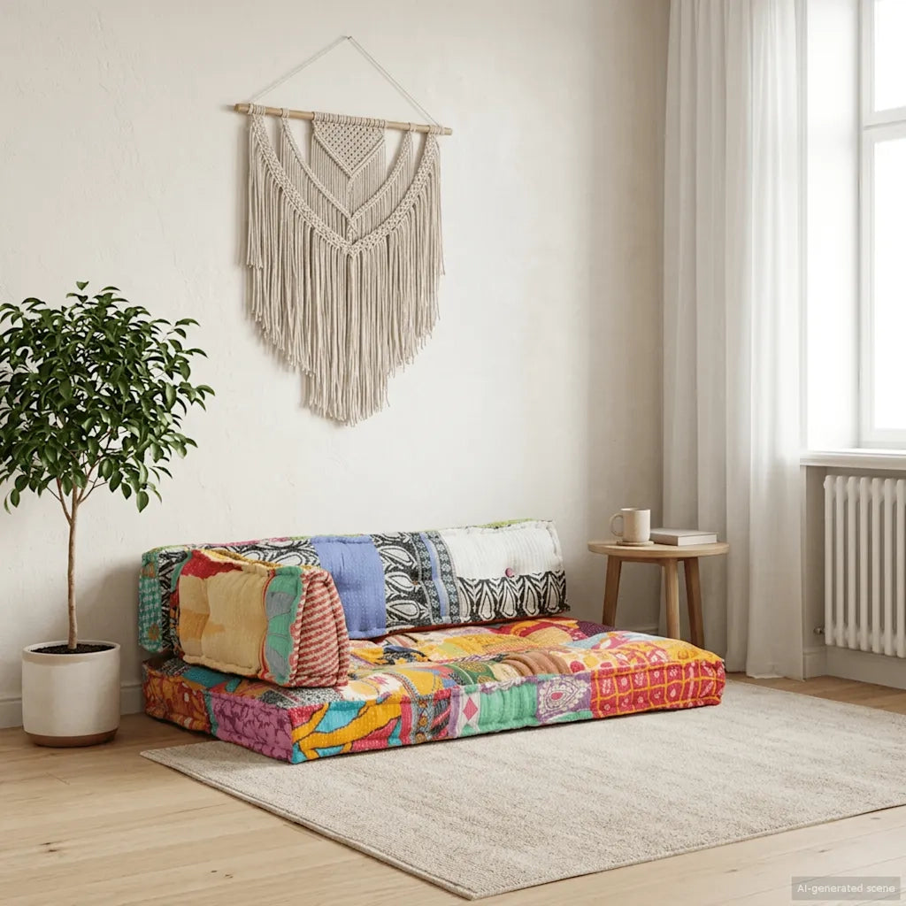 Cuscino per Divani Pallet Multicolore in Tessuto Patchwork 287722