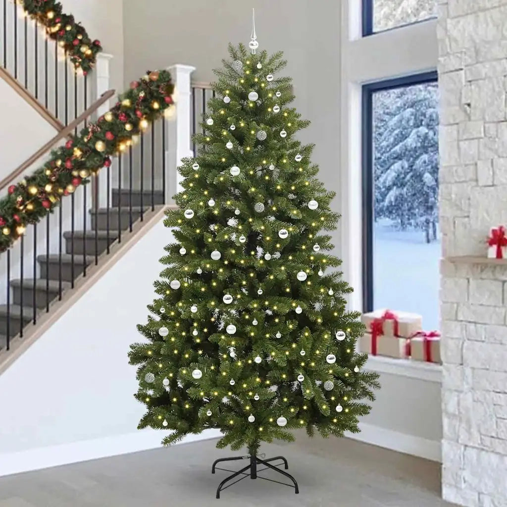 Albero di Natale artificiale 300 cm 300 LED Bianco caldo Verde 3395726