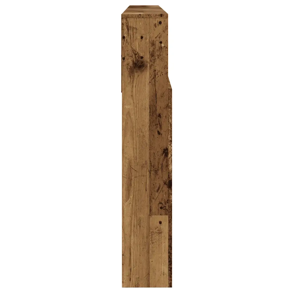 Testiera con Contenitore Legno Antico 200x19x103,5cm Truciolato 856874