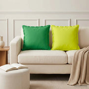 Federa 6 pz HOUTEN Verde brillante. 35 x 35 cm Poliestere 916512