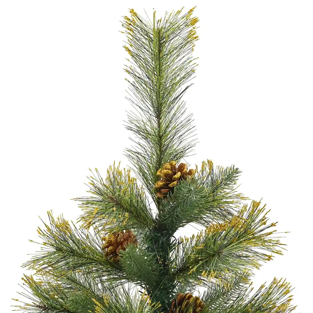 Albero di Natale | Decorazioni natalizie artificiale pieghevole con coni Verde 120 cm