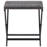 Sgabello Pieghevole in Polyrattan Marrone 45772