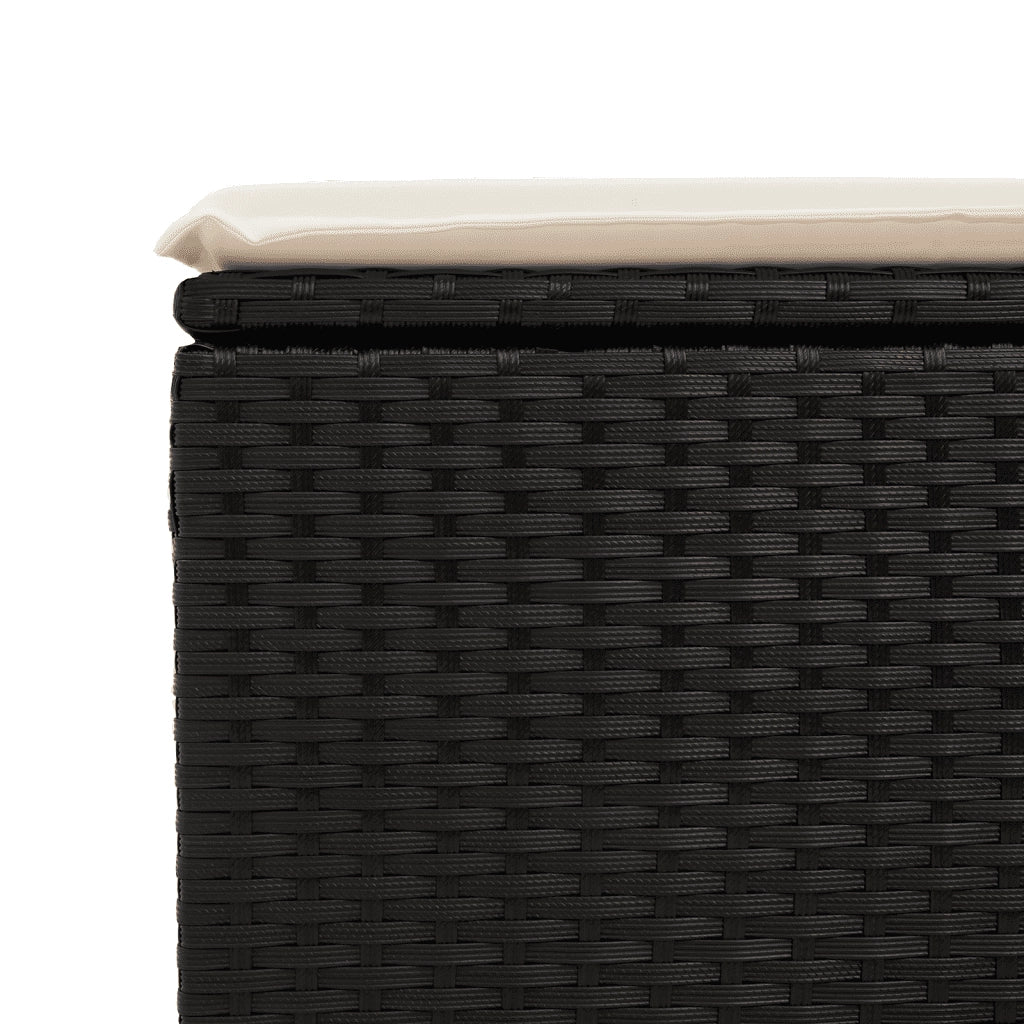 Set Divani da Giardino 10pz con Cuscini in Polyrattan Nero 3223802