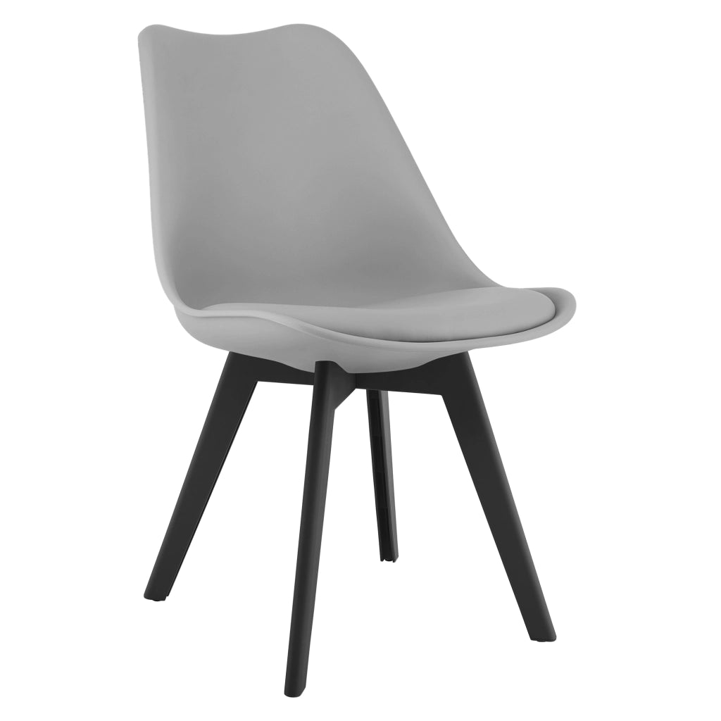 Sedia VALORA RIXK - Grigio con gambe nere x 4