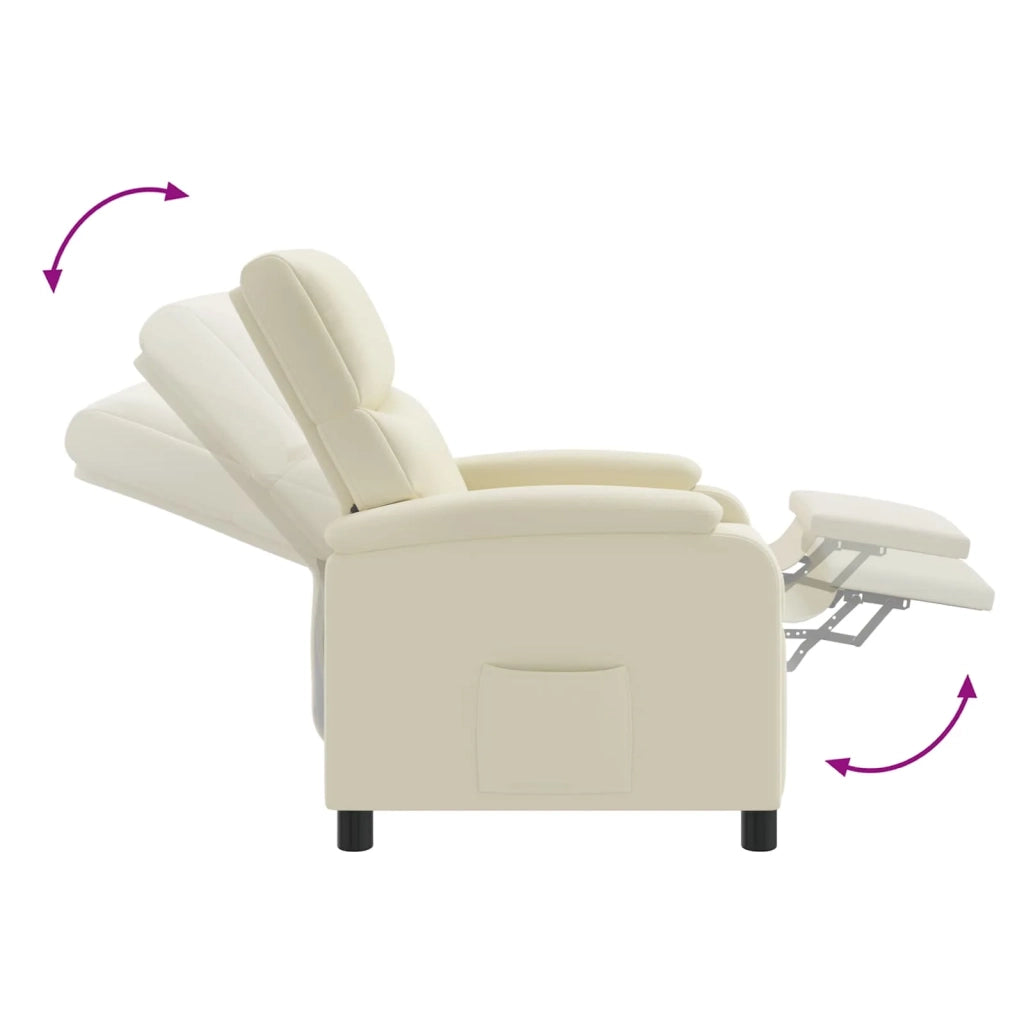 Poltrona Massaggiante Crema Similpelle 42035002
