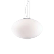 Sospensione Moderna Candy Vetro Bianco 1 Luce E27 D50Cm