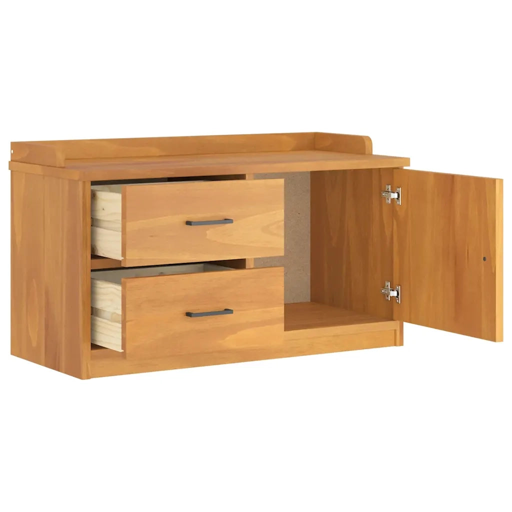 Panca da Corridoio SANDNES 87x40x50 cm Legno Massello di Pino 4010463