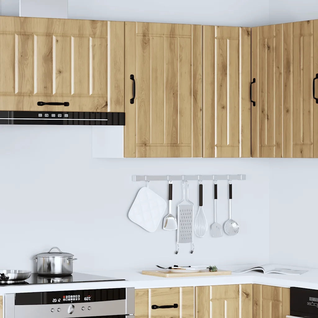 Pensile da Cucina Lucca Rovere Artigianale in Legno Multistrato 853796