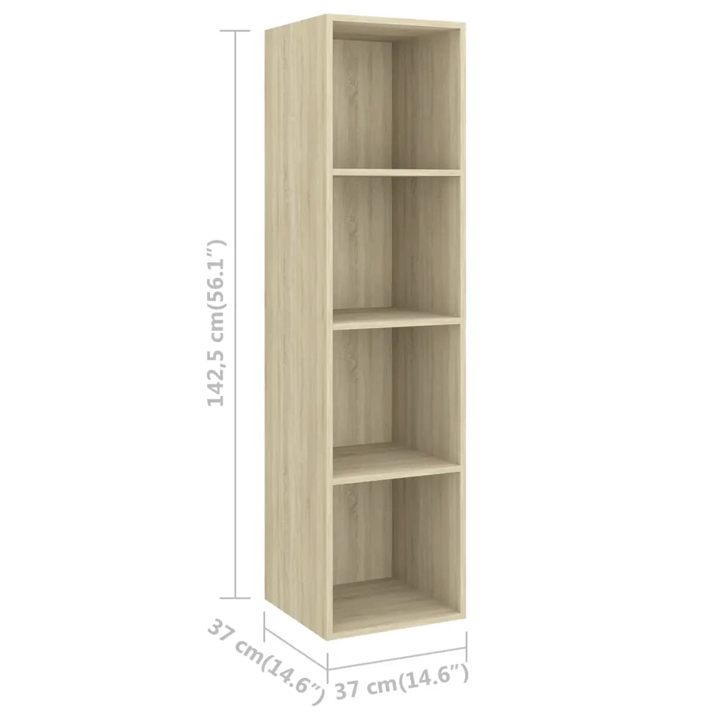 Set Porta TV 2 pz-Set di 2 Credenza per TV Rovere Sonoma in Truciolato 830919
