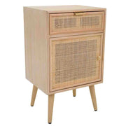 Comodino in MDF e griglia, marrone, 42x36,5x71 cm