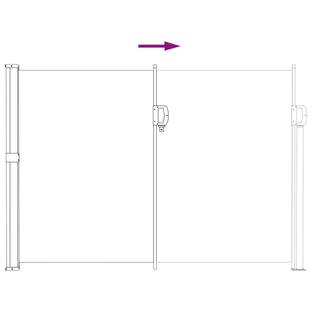 Tenda laterale retrattile Sabbia 500 x 160 cm Poliestere 42035476