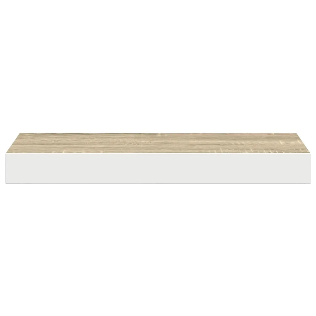 Scaffale a Parete Rovere e Bianco 40x23,5x3,8 cm in MDF 326570