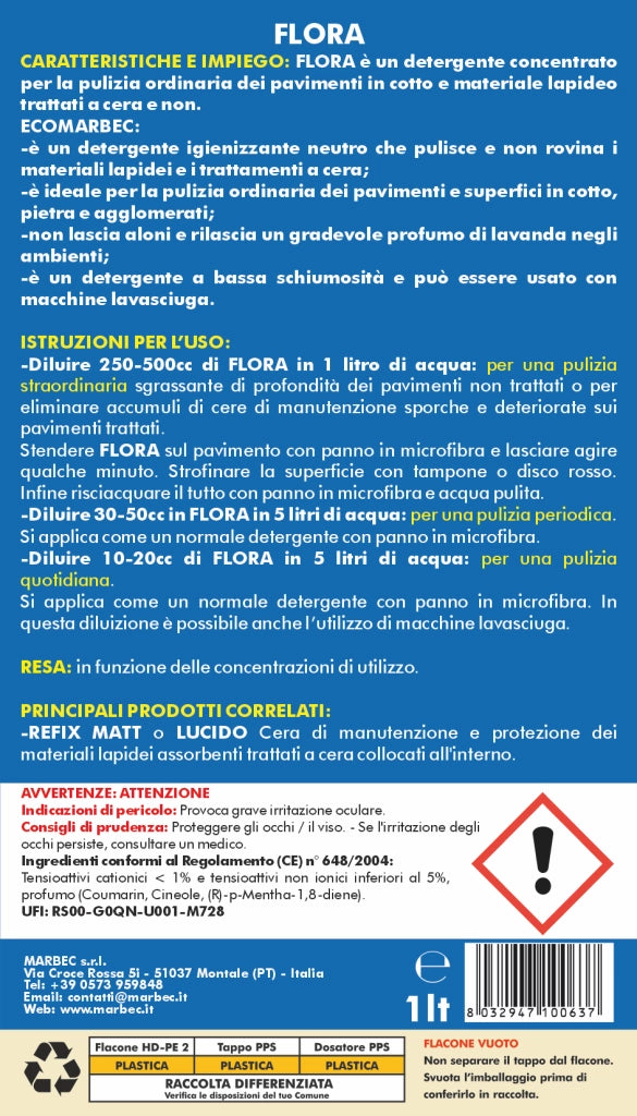 Pulizia pavimenti FLORA   1LT
