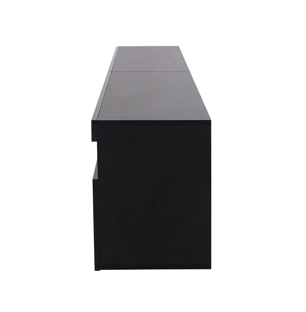 Mobile porta TV 180x35x48 cm con LED a 4 modalit¨¤ in MDF nero lucido