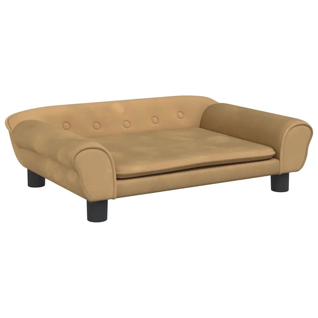 Lettino per Cani Marrone 70x48x22 cm in Velluto 172017
