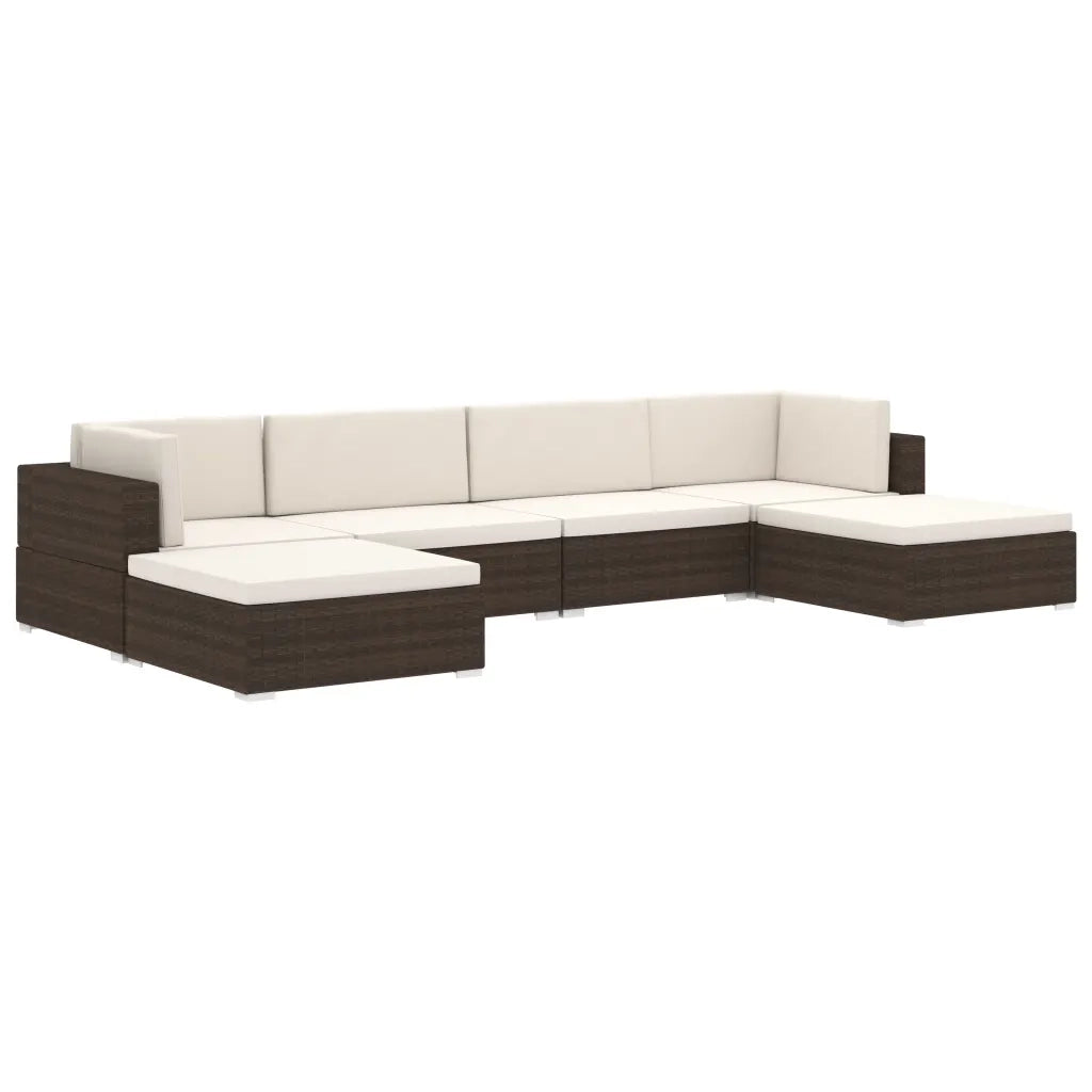 Poltrona | Sedia Relax Modulare ad Angolo 1 pz con Cuscini in Polyrattan Nero