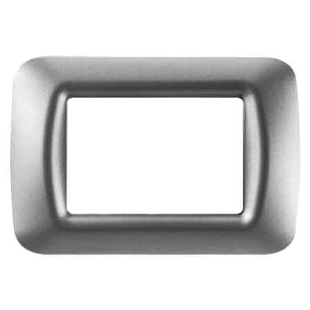 PLACCA COPRINTERRUTTORI IN TITANIO METALLIZZATO 'SYSTEM' 4 posti - GEWISS