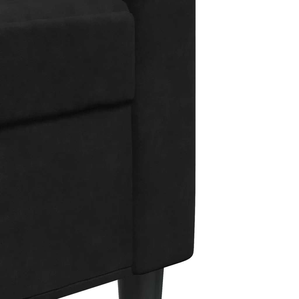 Poltrona | Sedia Relax Nero 60 cm Velluto