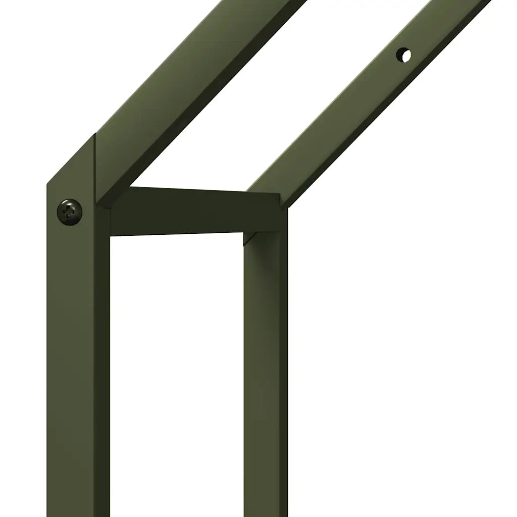 Rastrelliera per Legna da Ardere Verde Oliva 40x25x90 cm CFW8988005