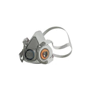 3M 7000146847 Serie 6000 6200 Semimaschera Riutilizzabile Taglia M Doppio Filtro Baionetta EN 140 Protezione Gas Vapori Particolato