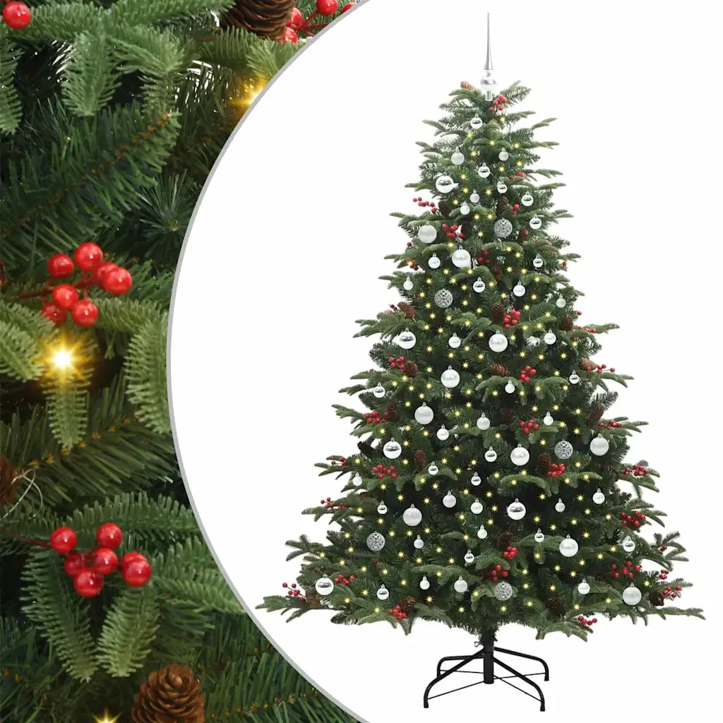 Albero di Natale artificiale con 300 LED Verde 210 cm 3395564