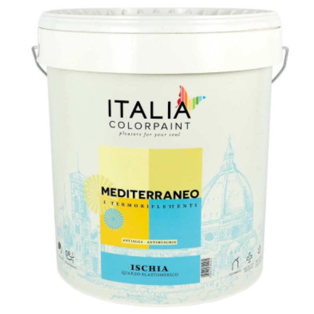 Pittura quarzo anticavillature termoriflettente ischia linea mediterraneo *** formato 13 lt, confezione 1