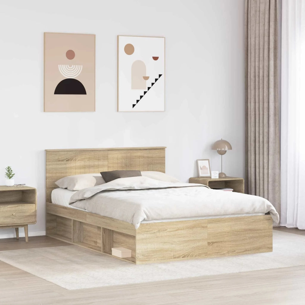 Letto matrimoniale | Letto per adulti | Struttura del letto Sonoma 140 x 190 cm Pino massello